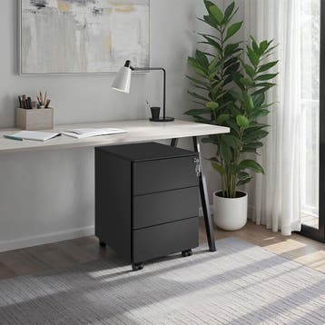 Archiefkast Magna met 3 afsluitbare lades - zwart, Verzenden, Nieuw