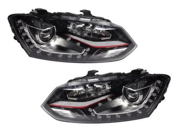 Koplampen passend voor VW Polo 6R / 6C 09-17 H7 naar Xenon, Ophalen of Verzenden, Nieuw