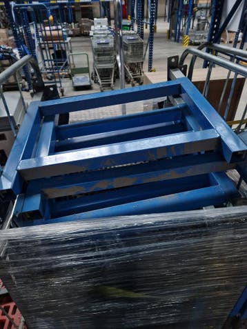 Rollenbaan frame, 60cm breedte, staal, blauw, gebruikt, Ophalen of Verzenden, Overige typen, Emtrade NL