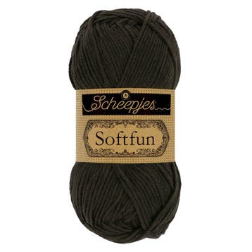 Scheepjes Softfun - 2628 Charcoal - Haakgaren / Breigaren, Ophalen of Verzenden, Nieuw, Breien of Haken, Wol of Garen