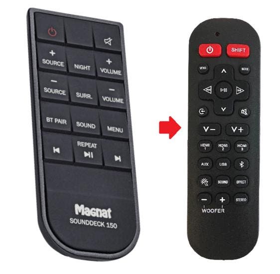 Magnat Sounddeck 150  en 160 afstandsbediening, Audio, Tv en Foto, Afstandsbedieningen, Verzenden