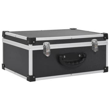 vidaXL Cd-koffer voor 60 cds aluminium ABS zwart, Verzenden, Nieuw