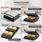 Contactgrill - Tosti apparaat - Tosti ijzer - Grill apparaat, Witgoed en Apparatuur, Contactgrills, Verzenden, Zo goed als nieuw