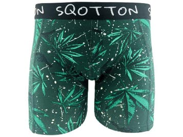 Boxershort - SQOTTON® - Wiet - Groen, Verzenden