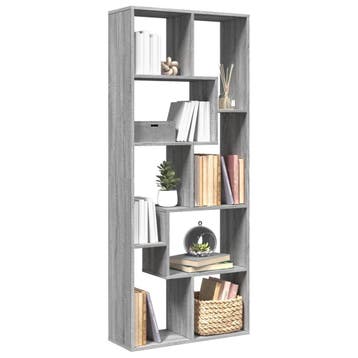 vidaXL Kamerscherm / boekenkast 67x25x161,5 cm hout grijs, Minder dan 50 cm, Verzenden, Nieuw, 150 tot 200 cm