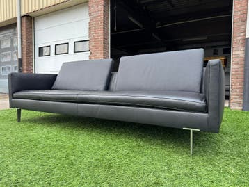 Bankstel Molinari Aspen design 4 zit bank zwart   leer, Huis en Inrichting, Banken | Bankstellen, Design, Rechte bank, Vierpersoons of meer