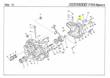 Ducati CHAIN COVER - 037049190 Supersport, Motoren, Verzenden, Nieuw