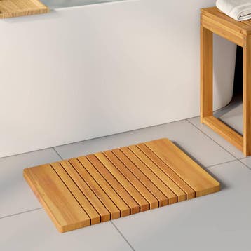 vidaXL Badmat Naturel 59 x 40 cm Massief Acaciahout, Huis en Inrichting, Verzenden, Nieuw, Bruin