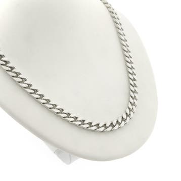 Zilveren robuuste gourmetschakel ketting, Ophalen of Verzenden, Gebruikt, Zilver, Zilver