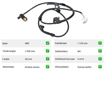 ABS-sensor Vooras rechts Daihatsu Charade 1.33 16V, Verzenden, Nieuw, Daihatsu