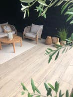 keramische tegels terrastegels houtlook oak 26x180x2 cm, Nieuw, Keramiek, 10 m² of meer, Terrastegels