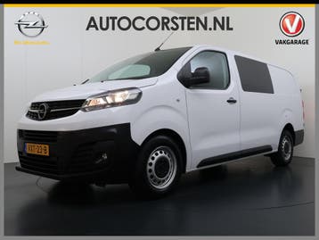 Opel Vivaro 2.0D 145PK L3 D.C Dubbele Cabine 6-Persoons Trek, Stof, Gebruikt, Euro 6, Wit