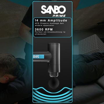 2dekans | Sanbo Massage Gun Prime - Inclusief Koffer en 5, Ophalen of Verzenden, Zo goed als nieuw