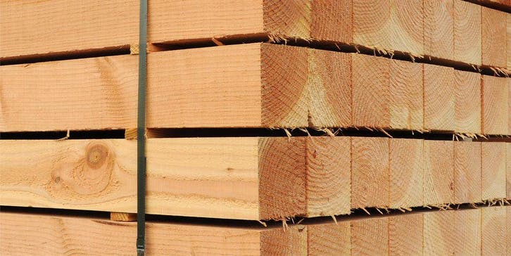 Douglas/Lariks 150x150x3000mm paal onbehandeld, Tuin en Terras, Palen, Balken en Planken, Nieuw, Ophalen of Verzenden