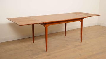 Vintage eettafel | Omann Jun No. 50 | Teak | Uitschuifbaar, Huis en Inrichting, Tafels | Eettafels, Ophalen of Verzenden, Nieuw