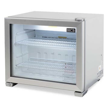 HCB Glasdeurkoeling - 55 liter - zilver - 230V, Verzenden, Nieuw in verpakking