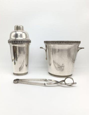 Ijsemmer (3) - Verzilverd - Shaker, Antiek en Kunst