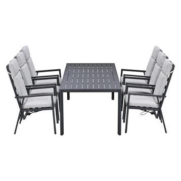 Garden Impressions Kasper tuinset 7-delig - tuintafel 220x93, Verzenden, Nieuw
