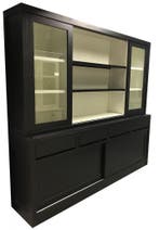 Buffetkast design open vak zwart 240cm, Huis en Inrichting, Kasten | Buffetkasten, Ophalen of Verzenden, Nieuw