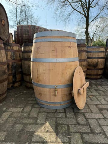 SUPER AANBIEDING! Alle wijnvaten 225L voor €109 i.p.v. €135, Met kraantje, 150 liter of meer, Nieuw, Ophalen of Verzenden