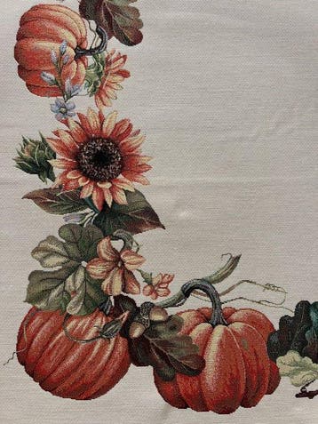 “Vendemmia d’Autore” — Tafelkleed met wijnrankkrans -
