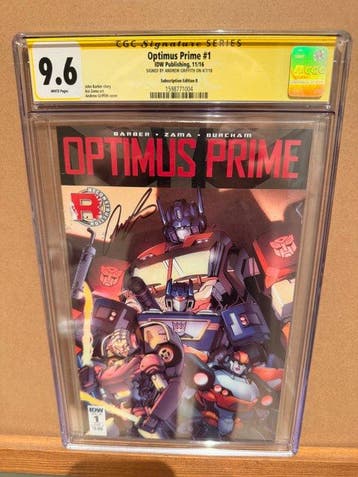 Optimus Prime #1 - CGC 9.6 Signature Series - Signed Andrew, Nieuw