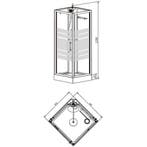 Xellanz Thermo Complete Douchecabine - 90x90x228cm -, Doe-het-zelf en Verbouw, Sanitair, Ophalen of Verzenden, Nieuw, Glas