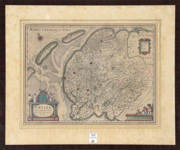 Willem Blaeu (1571-1638), Landkaart van Friesland, 17e eeuw, Boeken, Atlassen en Landkaarten, Nieuw