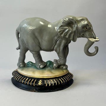 Decoratief ornament - XL - Antique Elephant doorstop -, Antiek en Kunst
