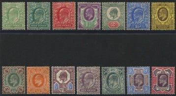 Groot-Brittannië 1902/1913 - Edward VII basic set of 14 -, Gestempeld