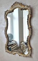 Spiegel- Wandspiegel in rococo-stijl – hout/gips, gestuukt