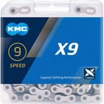 KMC 9-speed fietsketting - zilver/grijs - 114 schakels -..., Ophalen of Verzenden, Nieuw, Derailleur of Ketting