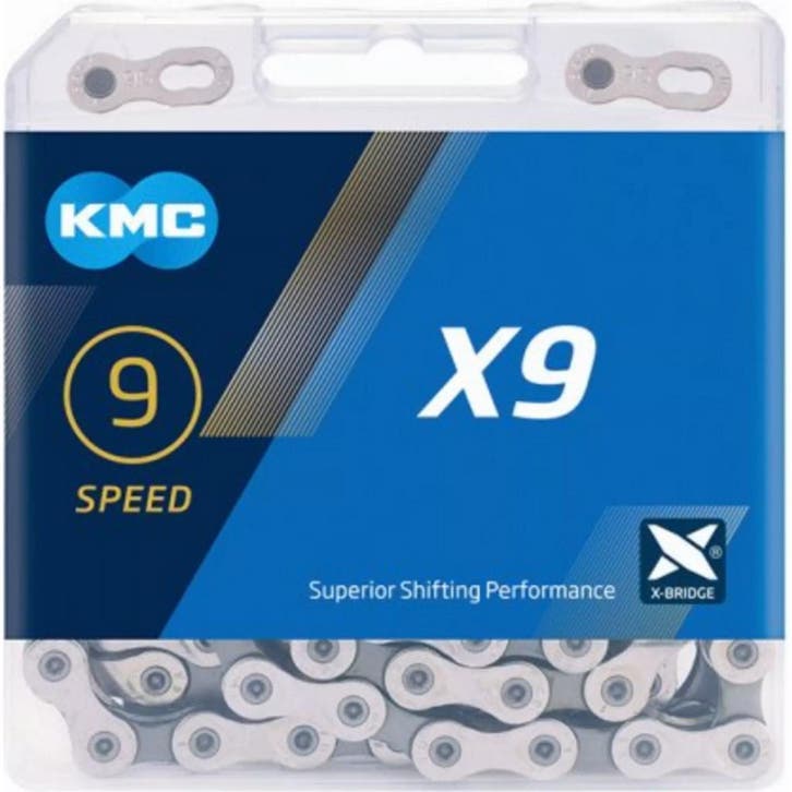 KMC 9-speed fietsketting - zilver/grijs - 114 schakels -..., Fietsen en Brommers, Fietsonderdelen, Derailleur of Ketting, Nieuw