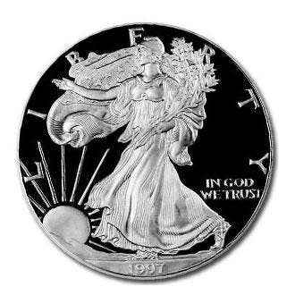 American Silver Eagle  1 oz - 1997 Proof, Verzenden, Midden-Amerika, Losse munt, Zilver