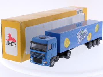 Schaal 1:50 Lion-toys No 36 DAF 95XF trekker met gesloten..., Ophalen of Verzenden, Gebruikt