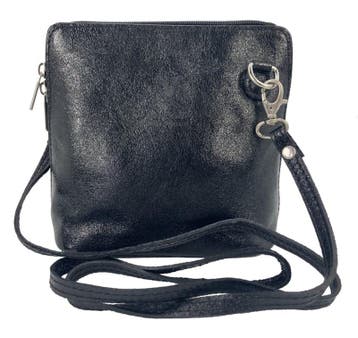 Black Diamond Vera Pelle Italiaans leren schoudertasje (rits, Verzenden, Nieuw