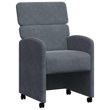 Eetkamerstoelen met wieltjes | Fluweel | Retourdeal 35%, Overige materialen, Twee, Ophalen of Verzenden, Zo goed als nieuw