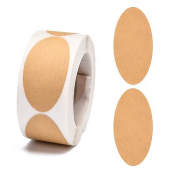 1 rol 250 stickers Wensetiket zegel 50 x 25mm Blanco brui..., Ophalen of Verzenden, Nieuw