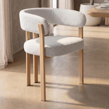 *WOONWINKEL* Eetkamerstoel Eiken Met Ronde Rugleuning, Huis en Inrichting, Stoelen, Verzenden, Nieuw, Stof