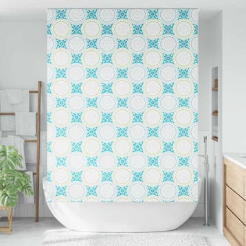 vidaXL Doucherolgordijn 160x240 cm stofbreedte 156 cm, Verzenden, Nieuw, Blauw
