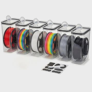 Set van 6 Luchtdichte Filament Opslagcontainers (4L) voor 3D, Verzenden, Nieuw
