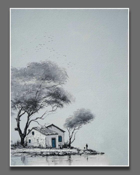 Clelia - Solitude by Still Water, Antiek en Kunst, Kunst | Schilderijen | Modern
