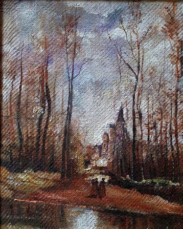 Degorce (XX) - Le chemin du village, Antiek en Kunst