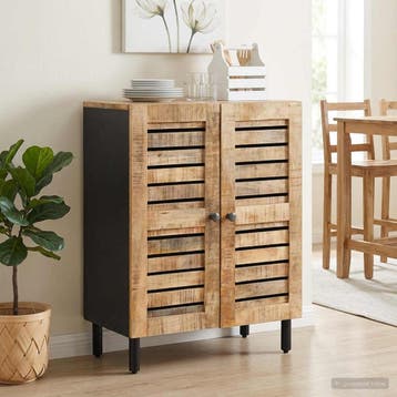vidaXL Opslagkasten 60 x 33 x 75 cm Massief Mango Hout, Huis en Inrichting, Verzenden, Nieuw