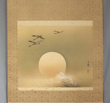 Musashino onder het maanlicht, met handtekening Keiju  -, Antiek en Kunst