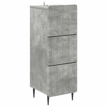 vidaXL Ladenkast Betongrijs 33 x 34,5 x 92 cm Bewerkt hout, Verzenden, Nieuw