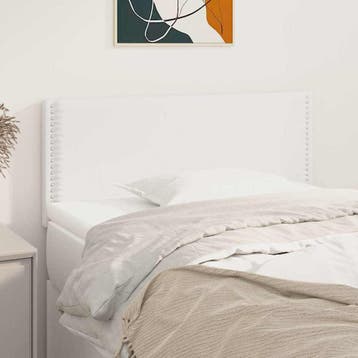 vidaXL Hoofdbord 100x5x78/88 cm kunstleer wit, Verzenden, Nieuw, Wit, Overige materialen