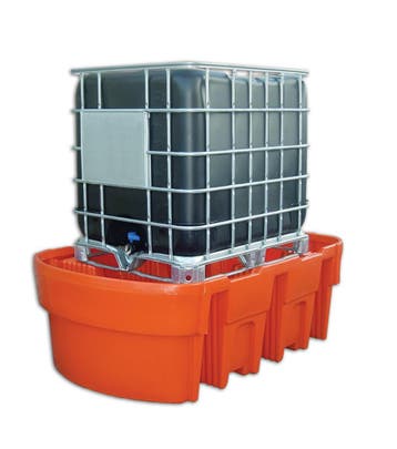1000 liter KUNSTSTOF LEKBAK ORANJE VOOR IBCS, Nieuw