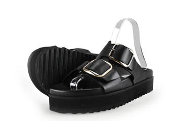 Nelson Slippers in maat 37 Zwart, Slippers, Verzenden, Zwart, Zo goed als nieuw