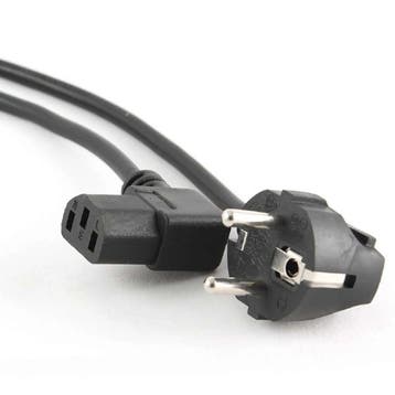 Netsnoer 10A ra haaks zw  1.8m (Aansluitkabels divers), Verzenden, Nieuw, Overige typen